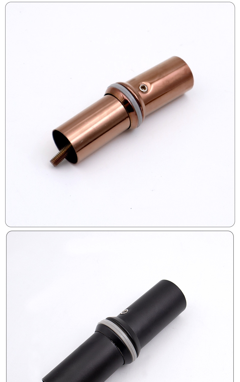 大门拉手脚加厚304不锈钢圆管方管实木拉手配件玻璃门把手固定脚详情19