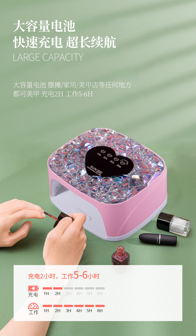 The manufacturer supplies S50 dual-source high-power nail lamp, nail light therapy, long-lasting intelligent sensor nail lamp, and nail one-line lamp pic 5