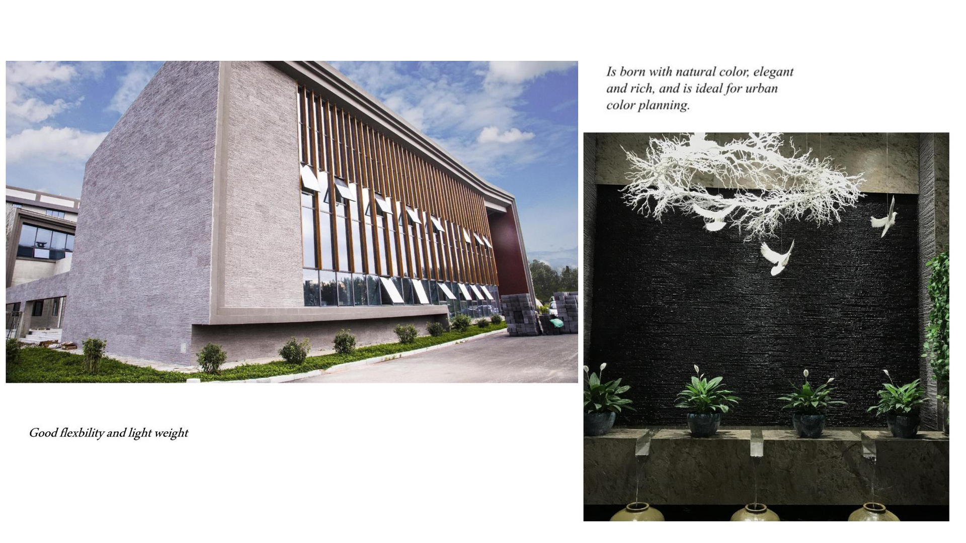 柔性陶瓷岁月流水石软石MCM软瓷砖室内软石柔性石材酒店会所背景详情6