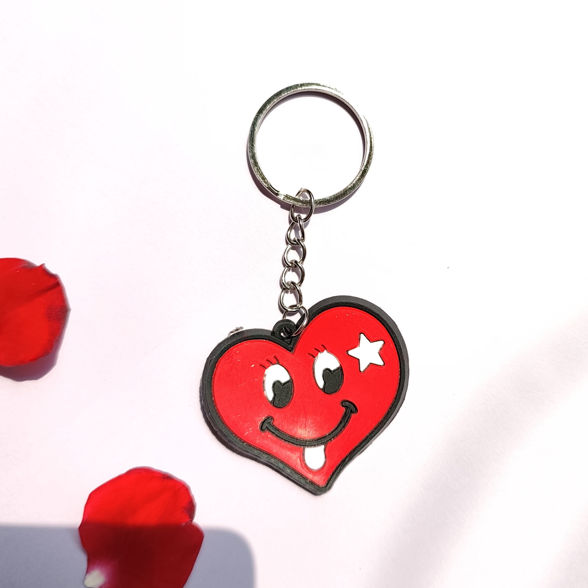 情人节软胶钥匙扣情人节礼物爱心桃心钥匙扣货源供应批发可爱详情12