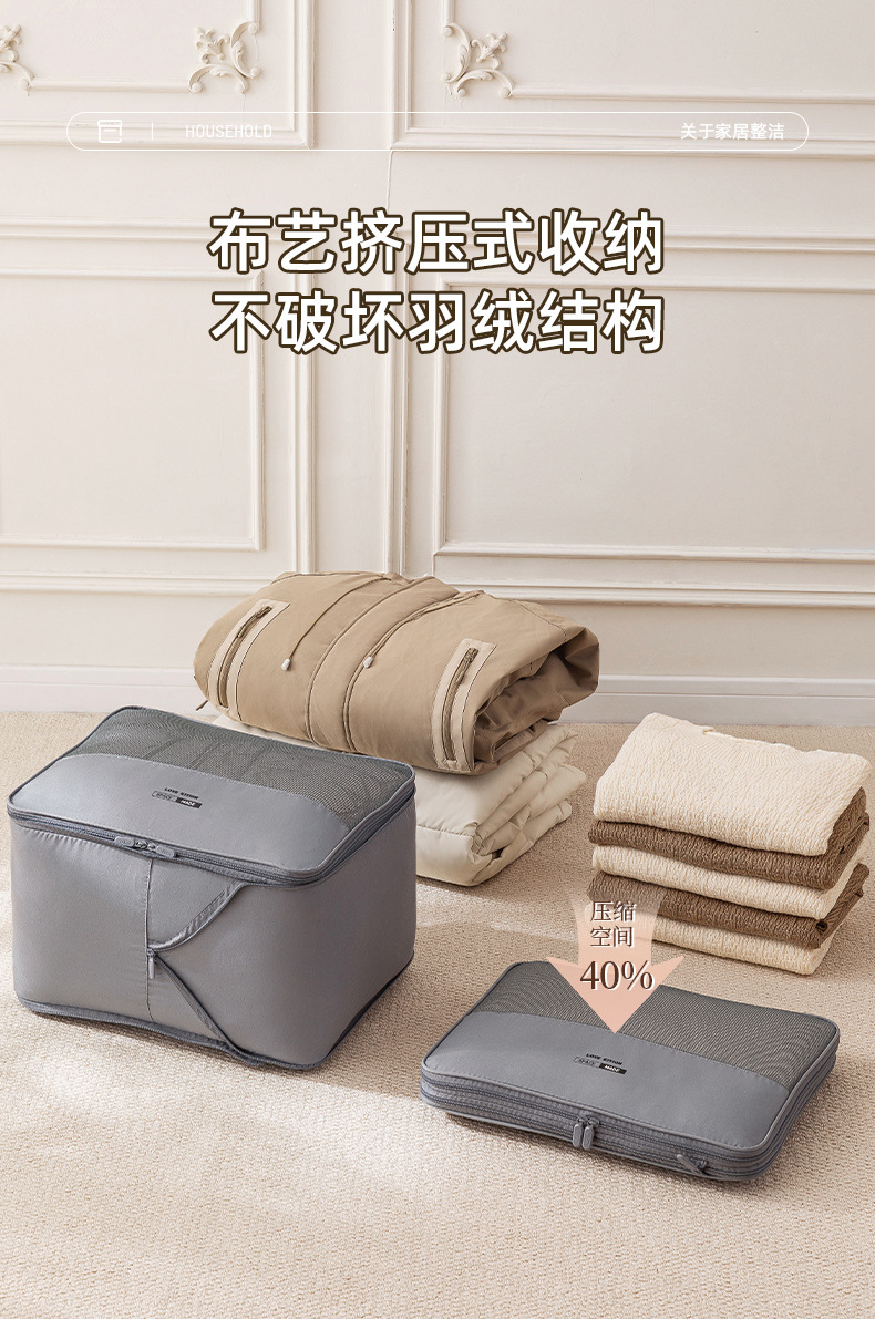 旅行压缩透气网纱收纳袋便携式衣物分层包旅行必备神器日用百货收纳防尘收纳包详情4