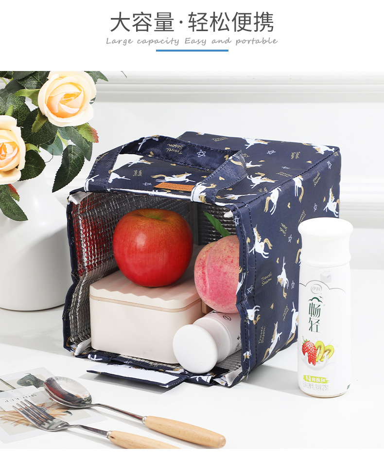 厂家直销饭盒袋牛津布午餐学生上班族手提饭盒袋野餐露营保温包详情5