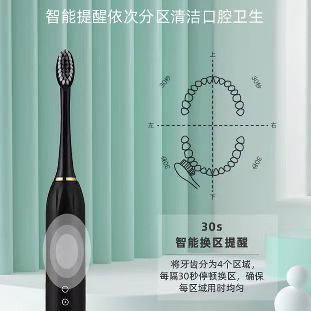 Cross-border best-selling soft-bristled electric toothbrushes, couple models, adult models, charging models, soft-bristled brush heads, factory wholesale in stock pic 5
