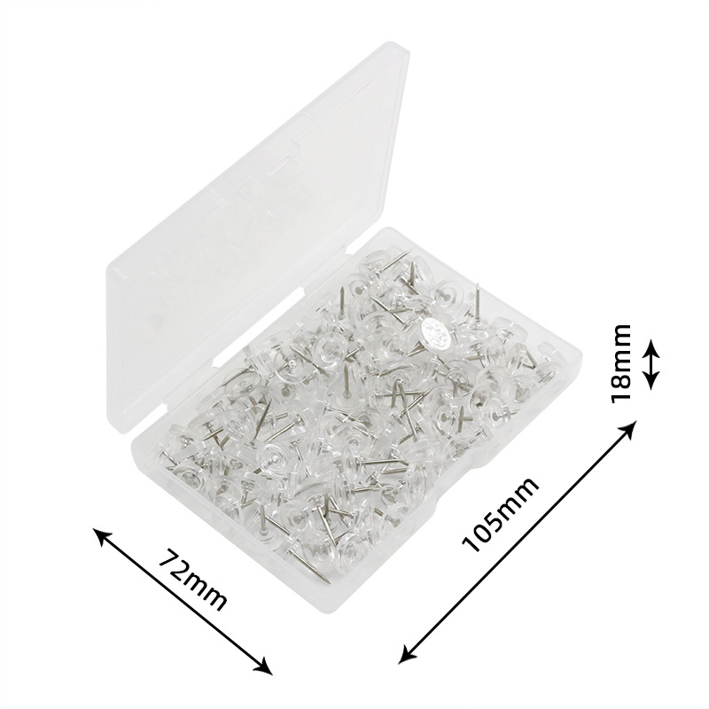 Amazon plastic box set of nail drawing nails, transparent round flat-head nails, cork board, I-shaped nails, painting board, snap nails pic 1