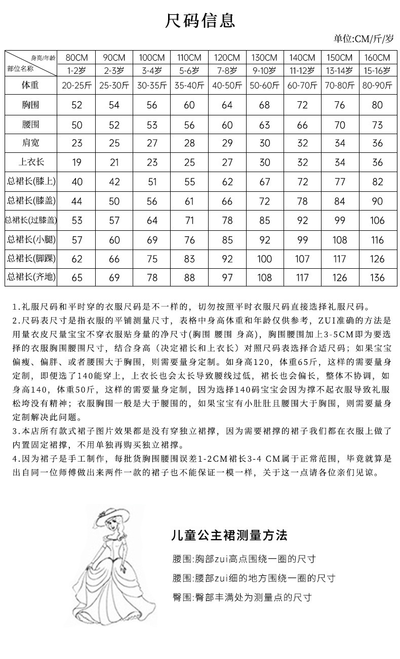 T亚马逊儿童蓬蓬公主裙宝宝花童服婚纱欧美小女孩拖尾蕾丝礼服详情13