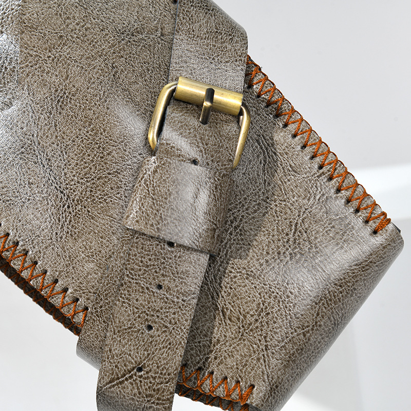 发廊美发工具包牛皮剪刀腰包挎包黑色绿色灰色时尚美发剪刀收纳包详情10