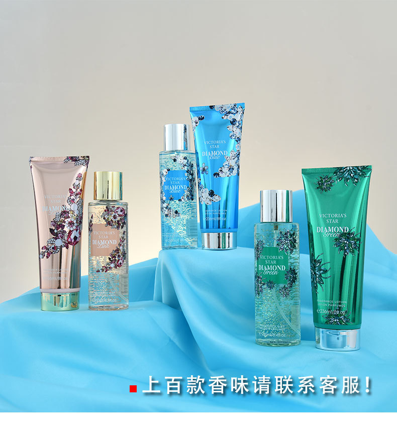 跨境香水身体乳套装女士身体喷雾持久小众香水套装外贸两件套批发详情1