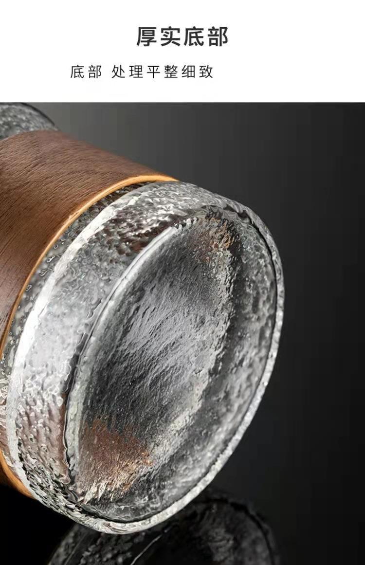 日式竖纹玻璃茶杯防烫隔热茶具泡茶公道杯茶器个人主人杯功夫茶详情25