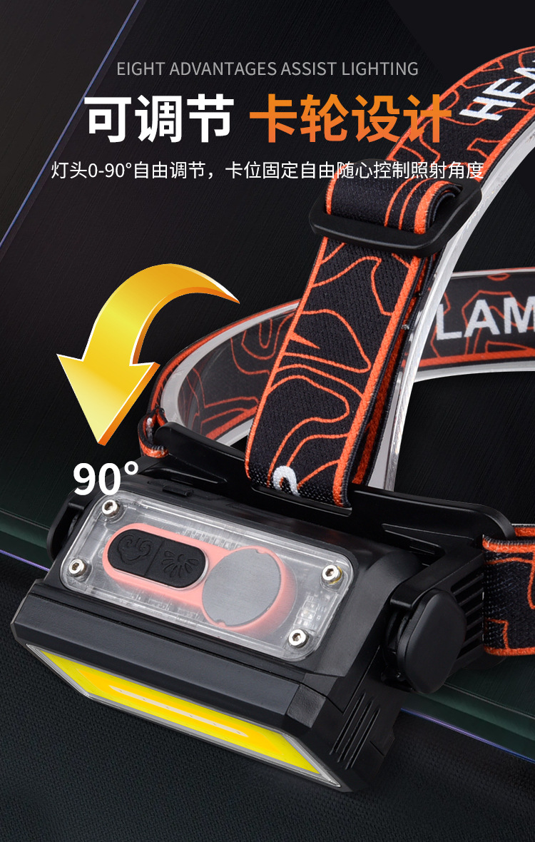 Faros recargables al aire libre pantalla inteligente running fishing faros LED luz fuerte faros luz ligera pic 15