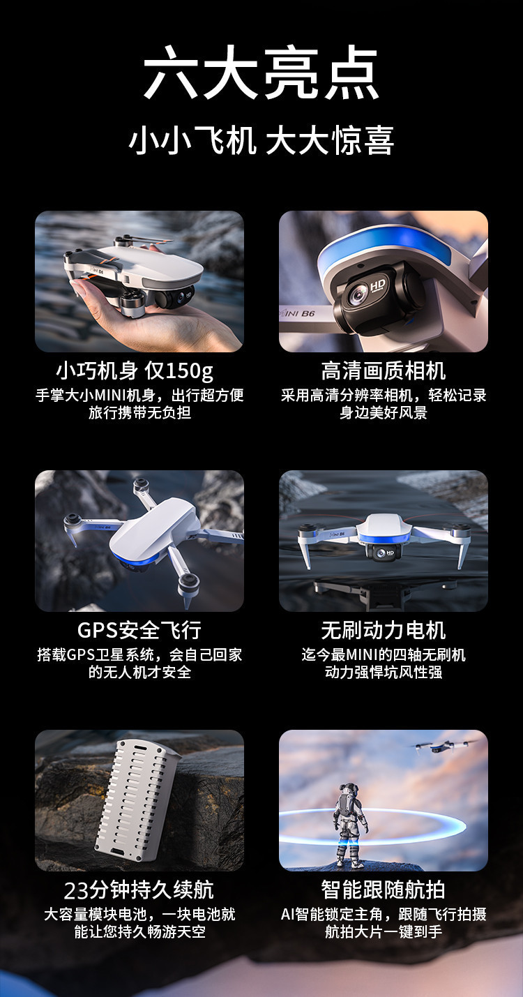 Wholesale of cross-border drone high-definition camera gps automatic return quadcopter folding mini drones pic 2