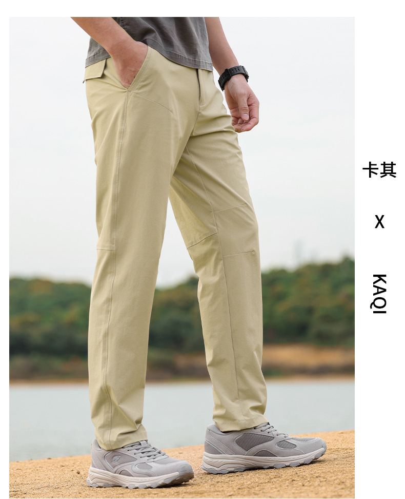 新款春夏季男士宽松休闲裤 外穿长裤速干透气 运动休闲两用款 薄款夏季款男裤子详情18