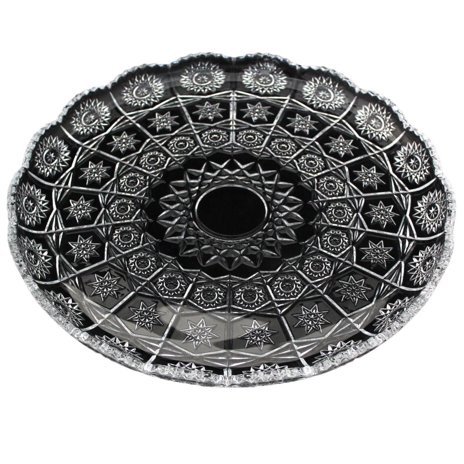 太阳花玻璃脚水果盘果斗糖缸成套系列中东跨境热销详情3