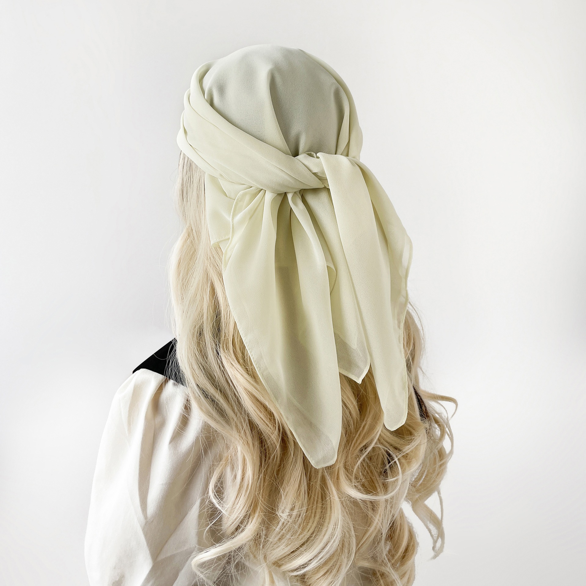Pañuelo de seda monocolor de verano 90 gasa perla pañuelo de color sólido malay hijab asia sudoriental pañuelo de mujer cubierta hui pic 15