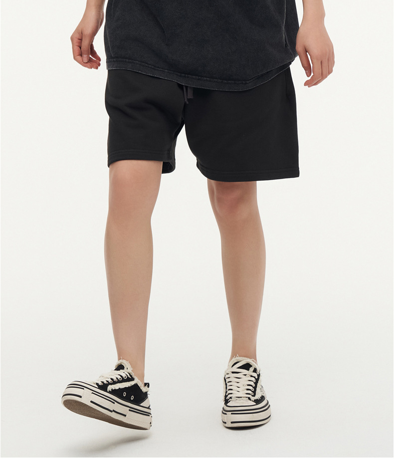 男士T恤230克酸洗炒雪花宽松做旧复古水洗短袖男纯棉t恤落肩欧码详情19