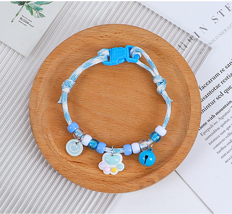 宠物项圈狗狗彩色铃铛编织颈圈小猫舒适安全扣宠物装饰手链饰品详情11