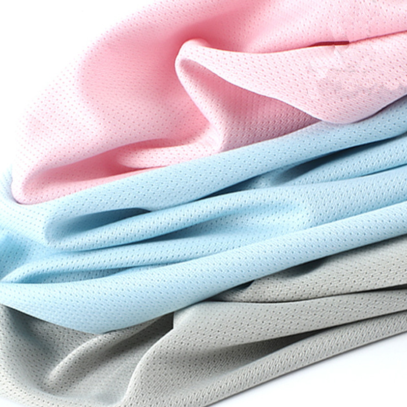 Wholesale double-tower mesh fabric, elastic polyester fabric, breathable and moisture-absorbing ball clothing, sportswear and casual wear fabric pic 5
