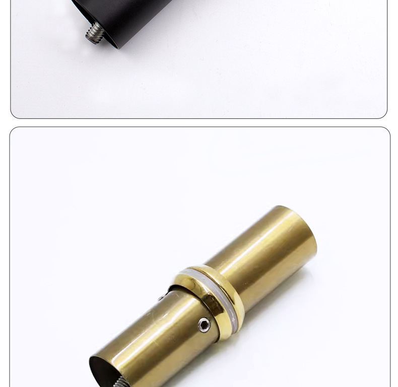 大门拉手脚加厚304不锈钢圆管方管实木拉手配件玻璃门把手固定脚详情20