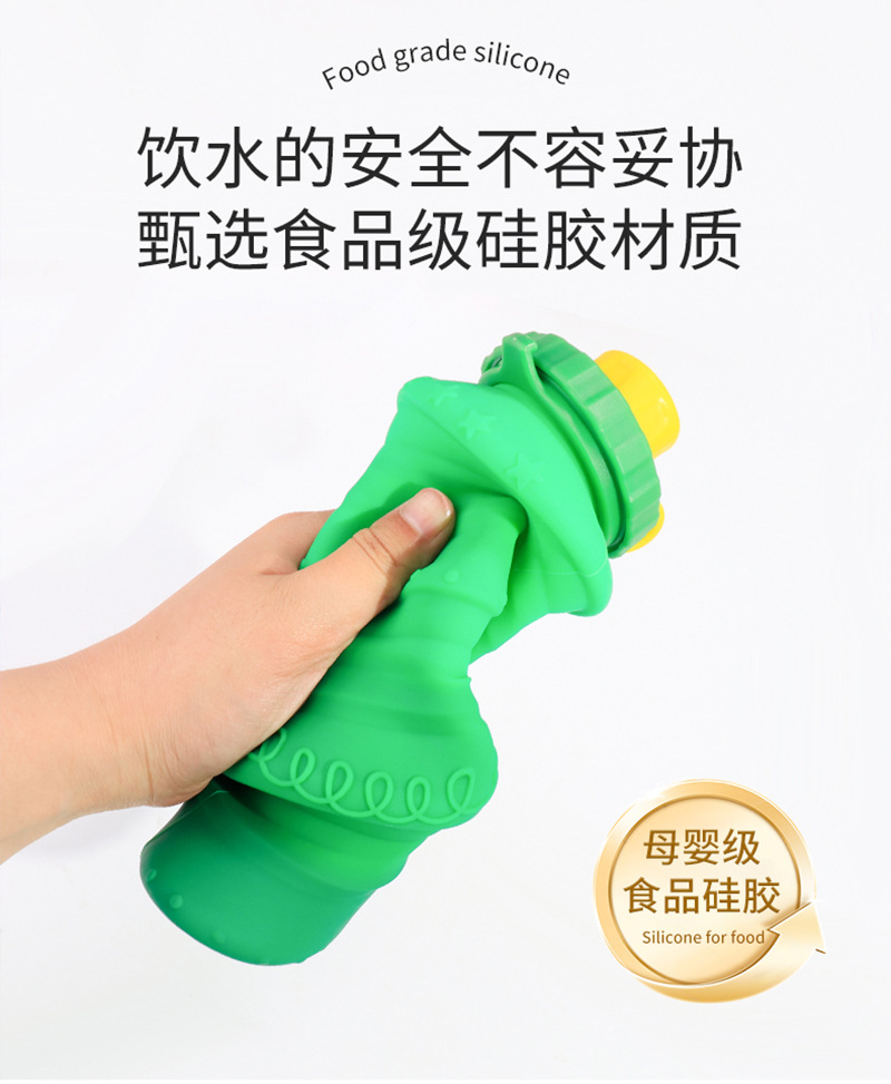 创意新款食品级硅胶折叠水壶便携户外运动水杯南瓜圣诞树造型便携水壶详情7