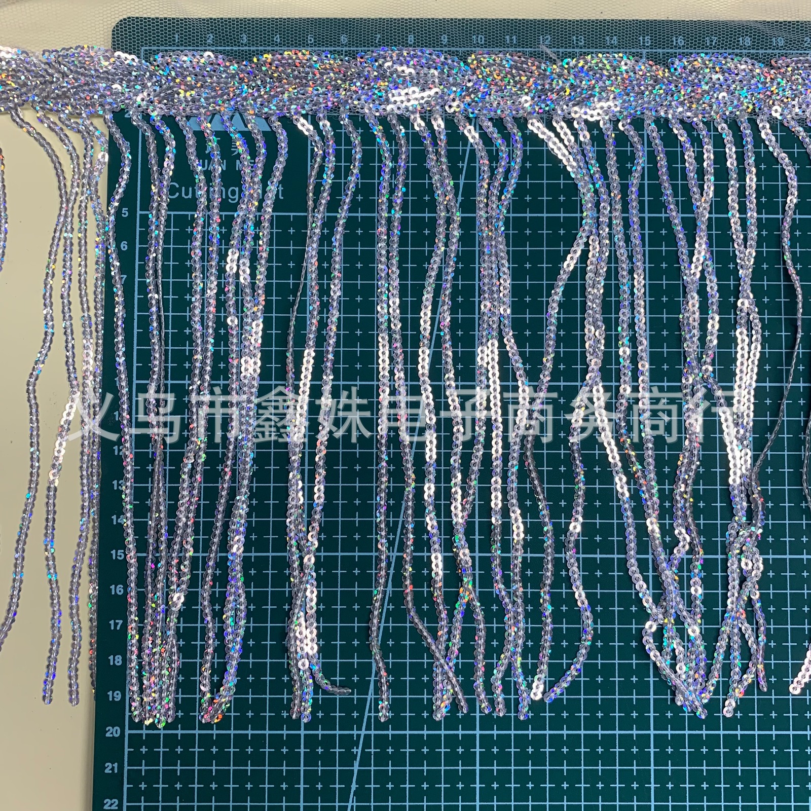 Laser light gold tassels, whiskers, mesh sequins, DIY curtains, stage performance costumes, ribbons pic 8