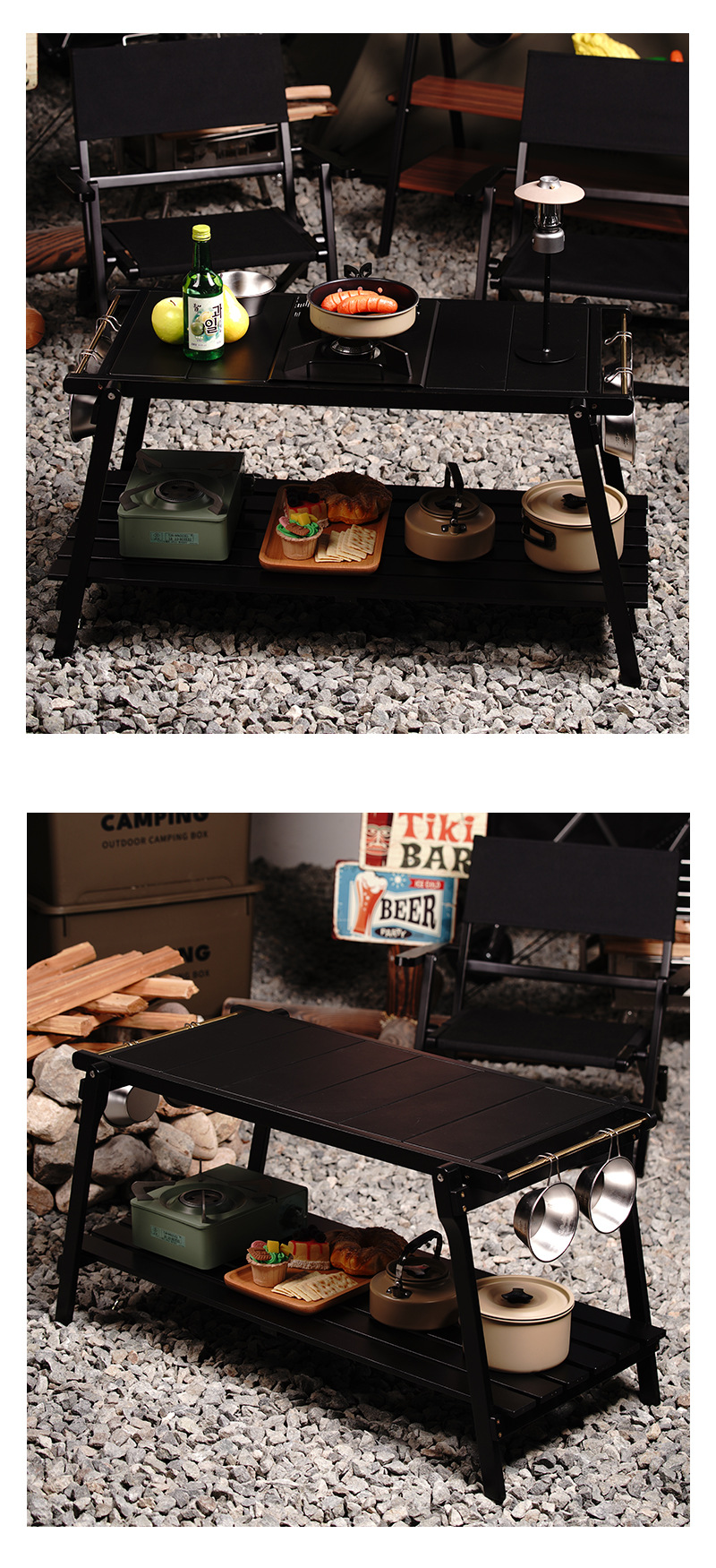 户外IGT组合桌楠竹折叠便携露营野餐桌可拆卸单元板实木煮茶桌详情10