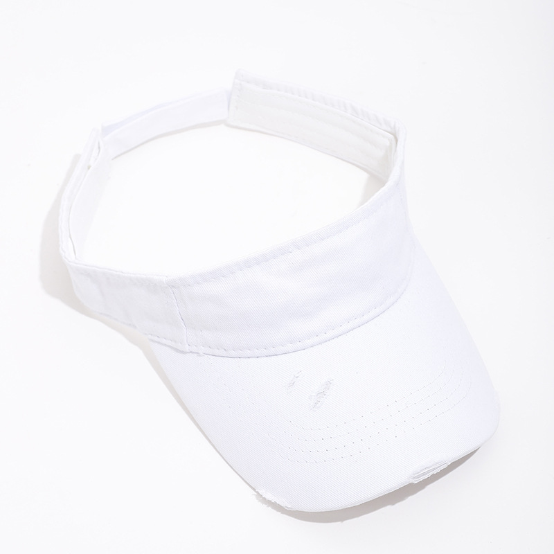 Personalized denim hollow top cap, casual solid color breathable buckle baseball cap, adjustable size, outdoor sun protection cap pic 6