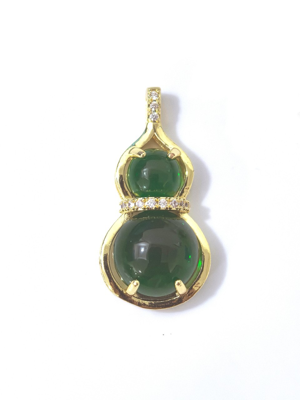 新款感温石葫芦吊坠网络爆款葫芦双全项链配件随温变色饰品耳饰耳环详情5