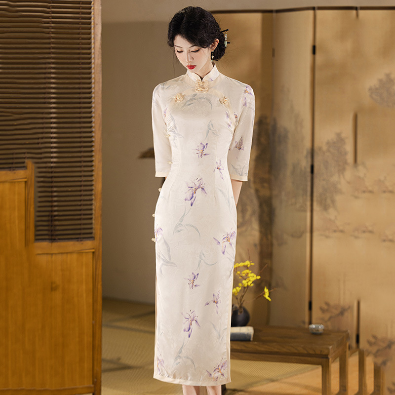 National trend cheongsam for women, Republic of China couple battle robes, Mongolian robes, slimming design sense pic 20