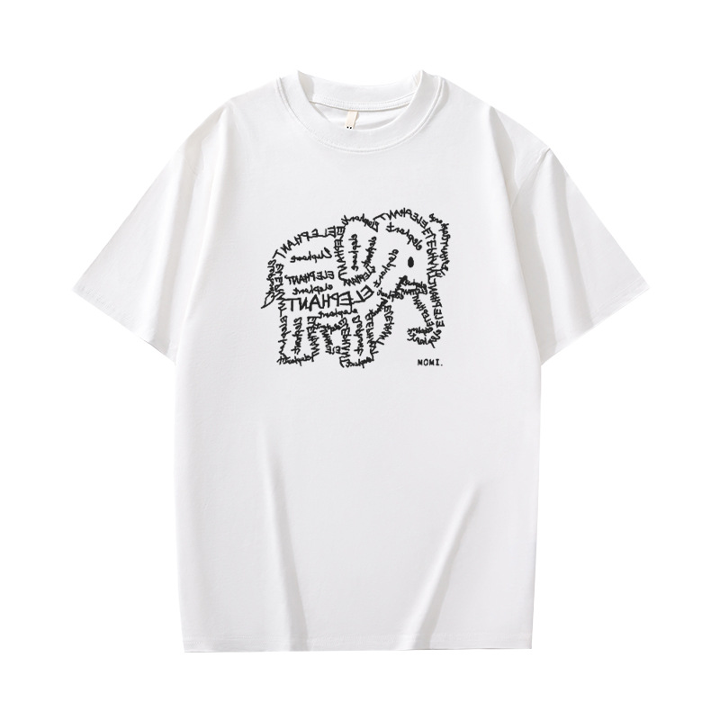 Short-sleeved T-shirt for men, 2025 new summer cartoon print T-shirt, ins couple trendy brand, loose Hong Kong-style pure cotton half-sleeve pic 6