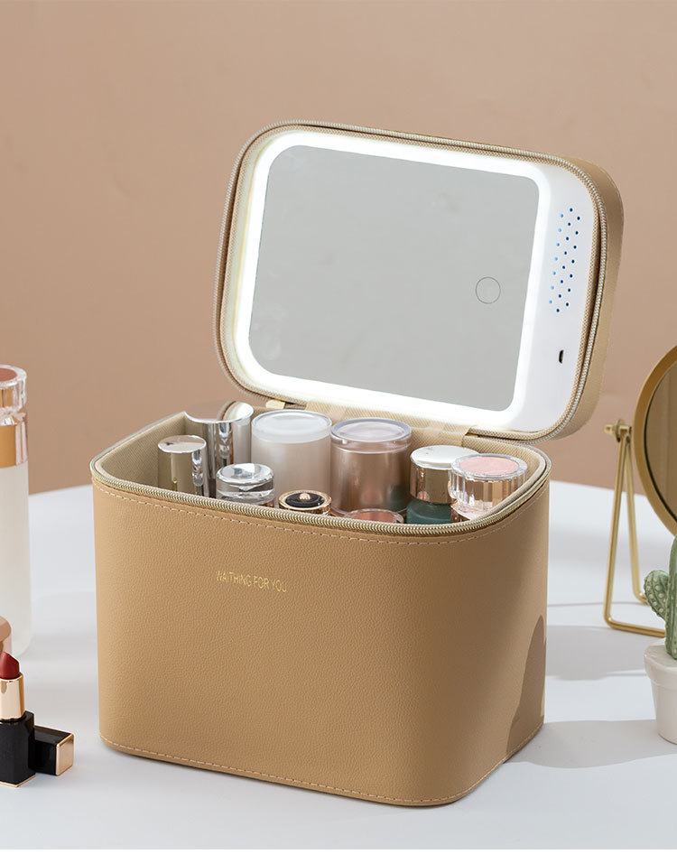 化妆包批发韩版新款大容量旅行便携手提PU专业化妆品收纳包化妆箱详情11