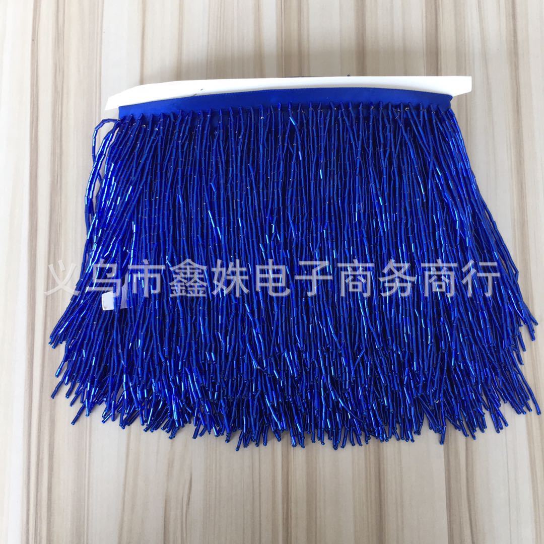 15cm golden tube bead tassels, fashionable handcrafted wedding dress, evening gown and dance dress tassels pic 3