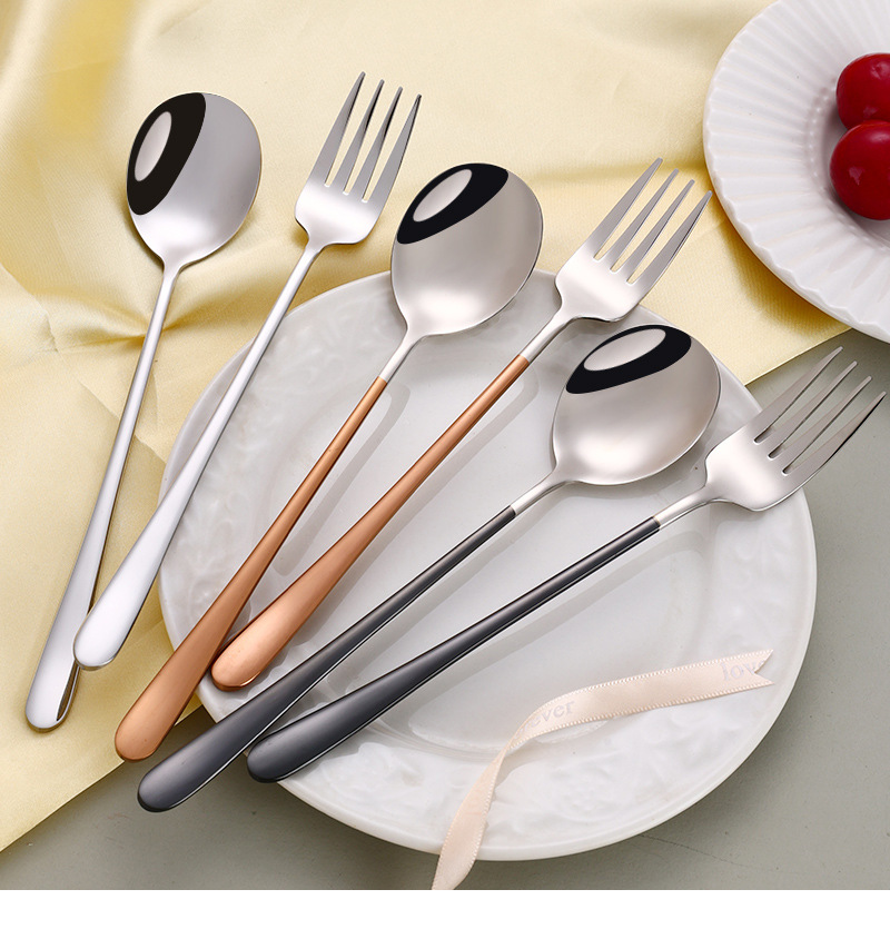 316 stainless steel spoons and forks, household Western-style spoons, high appearance level, eating spoons, soup spoons, dessert forks, ins Japanese style pic 15