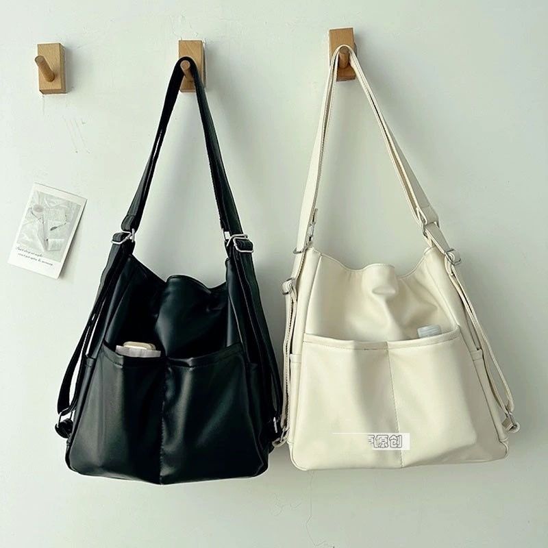 原创夏天软皮包包女大容量三用背包通勤托特包多功能背包斜跨书包详情6