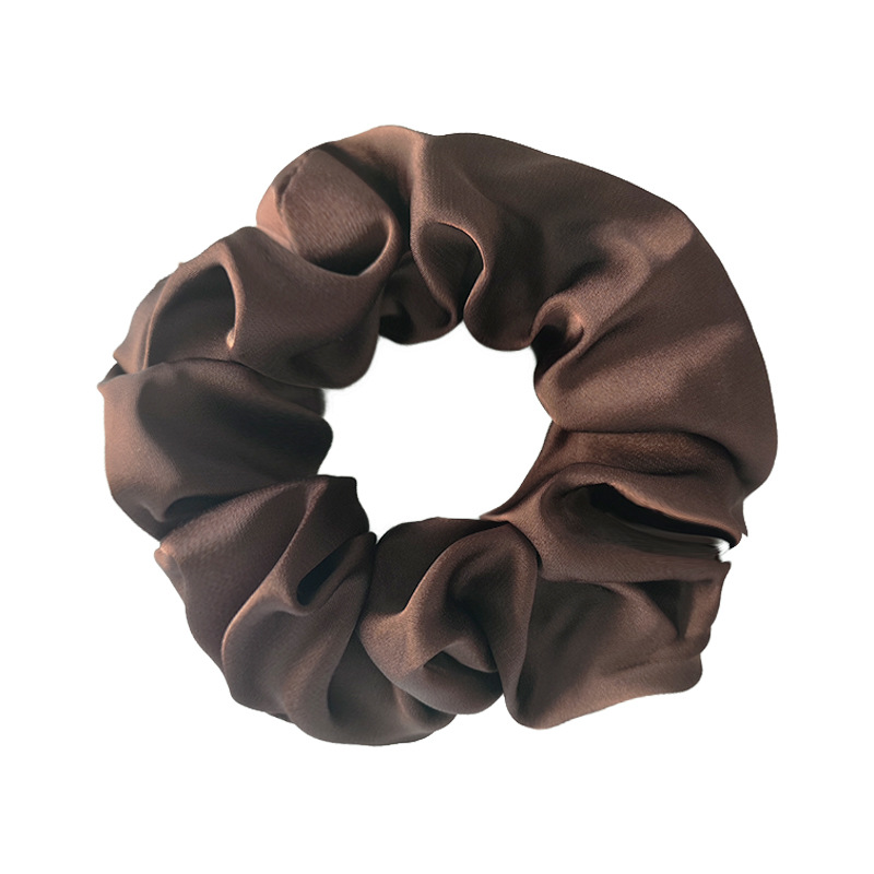 亚马逊新款简约百搭大肠发圈纯色肥肠头绳时尚仿真丝发饰详情4