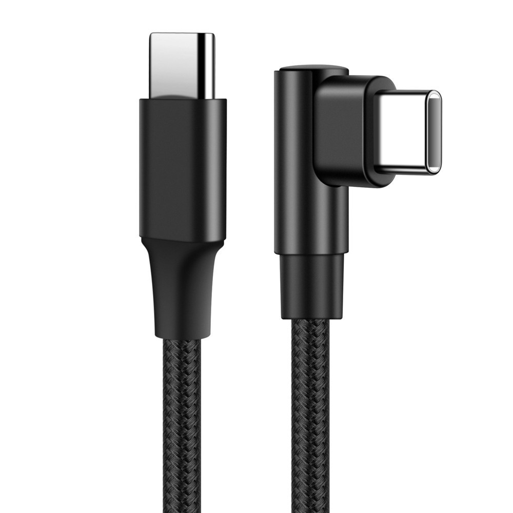 Elbow data cable c to c double-ended type-c nylon braided PD fast charging data cable 60W3A pic 29