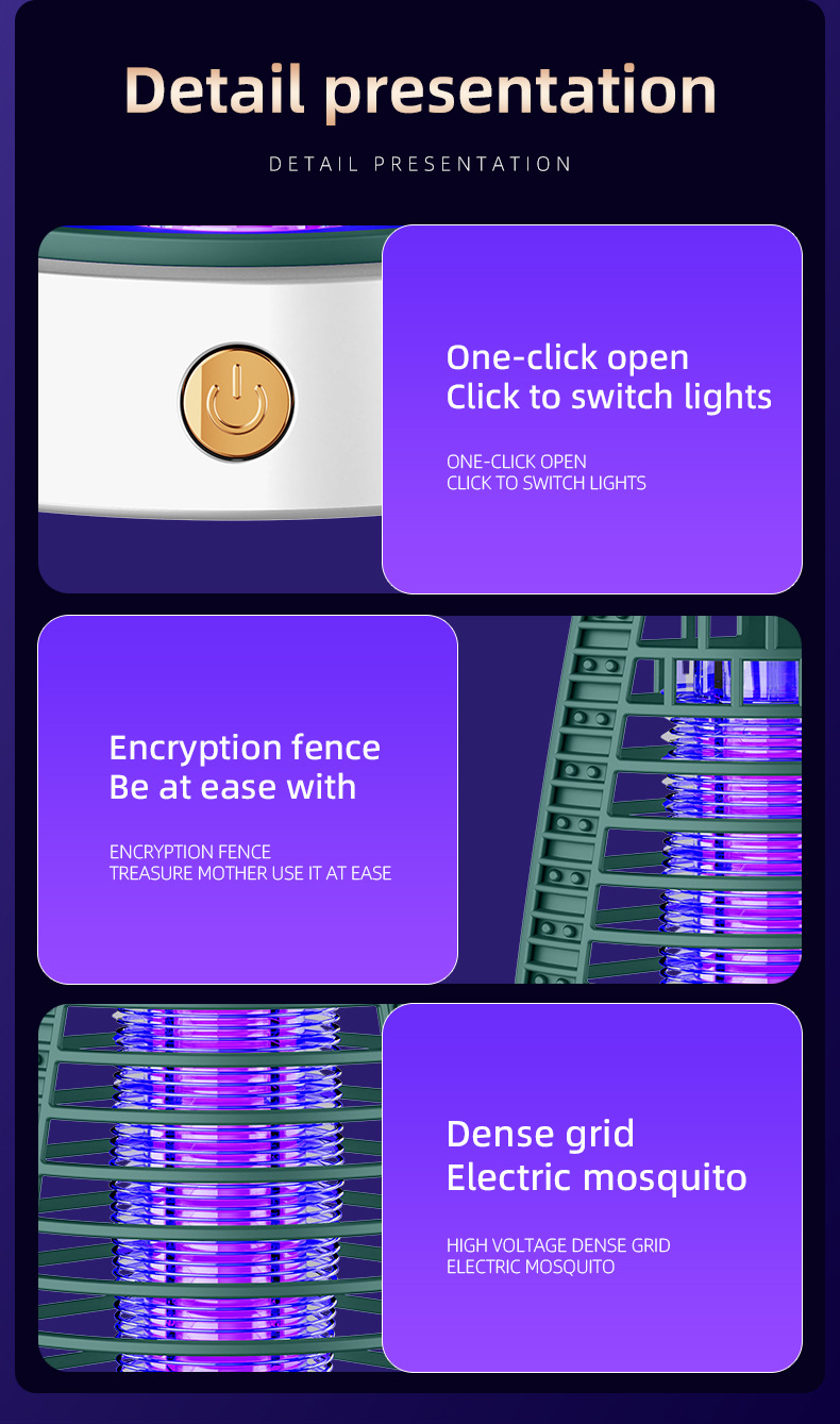 Cross-border bestsellers: Electric mosquito repellent, household mosquito repellent, outdoor camping lamp, rechargeable lighting mosquito repellent pic 16