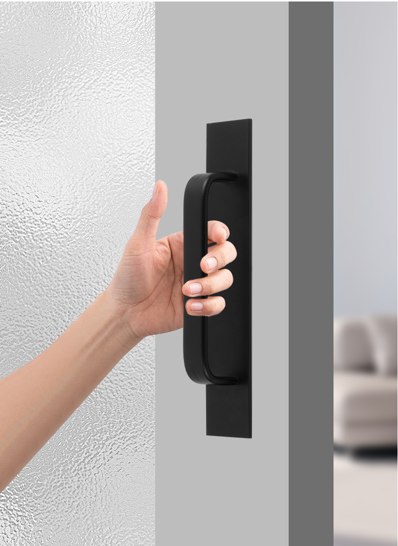 金荣达 免打孔铝合金拉手明装阳台橱柜厨房推拉门把手免开槽把手详情14