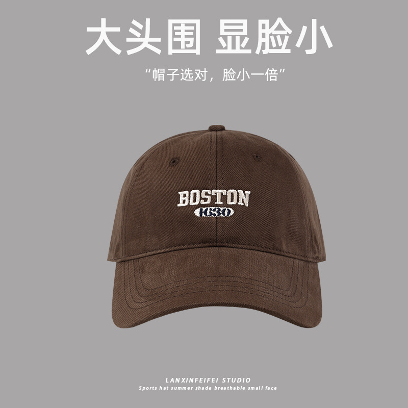 2024 New oversized baseball cap for women, deep top to show off face, small brushed cotton baseball cap, Korean version wide-brimmed cap for men pic 10