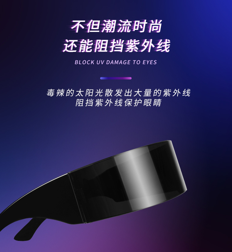 赛博朋克未来科技感眼镜科幻防光墨镜led蹦迪ins男抖音网红女酒吧详情7
