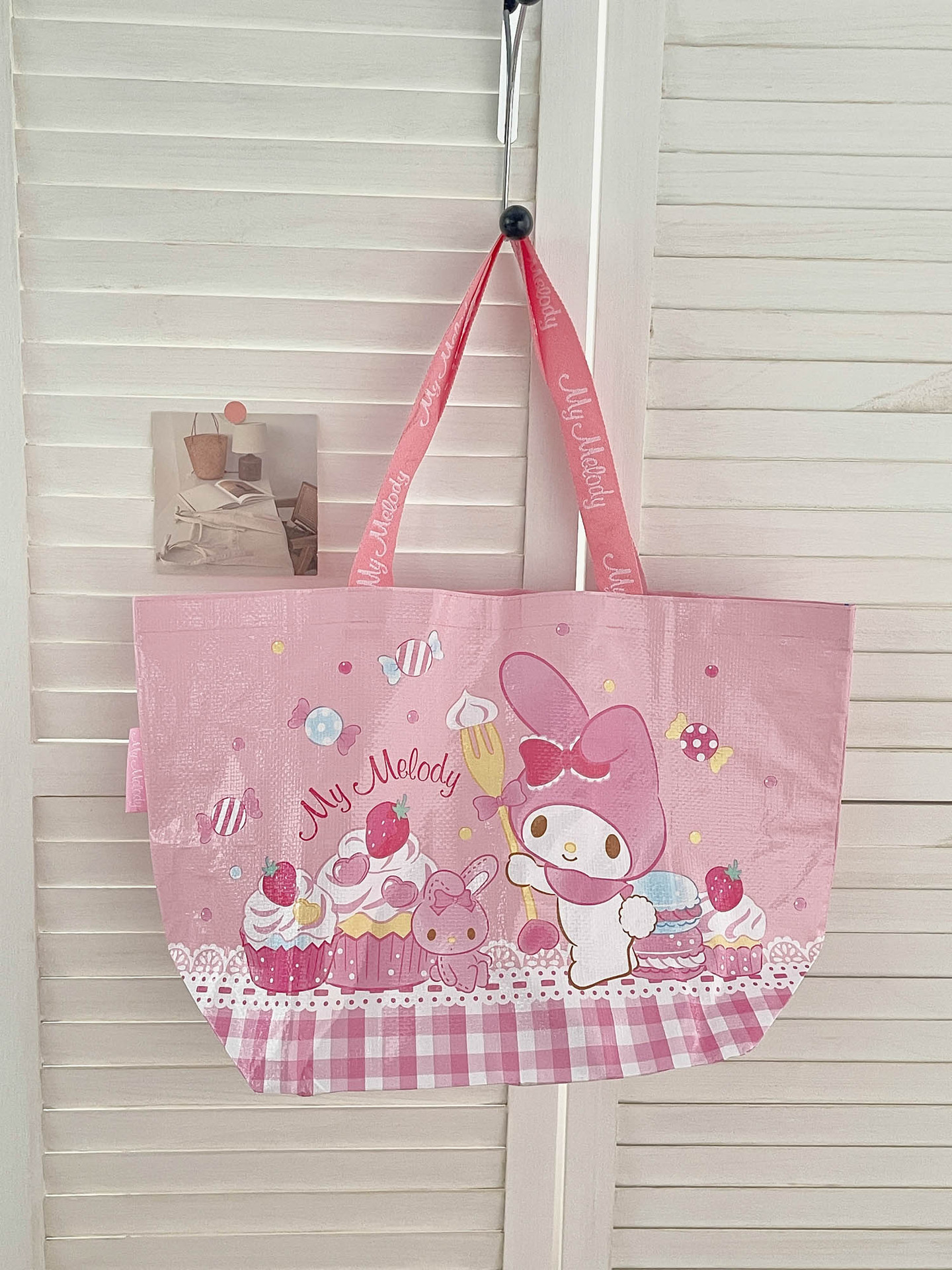 三丽鸥正版授权编制袋凯蒂猫可爱库洛米折叠便携购物袋手提单肩包详情12