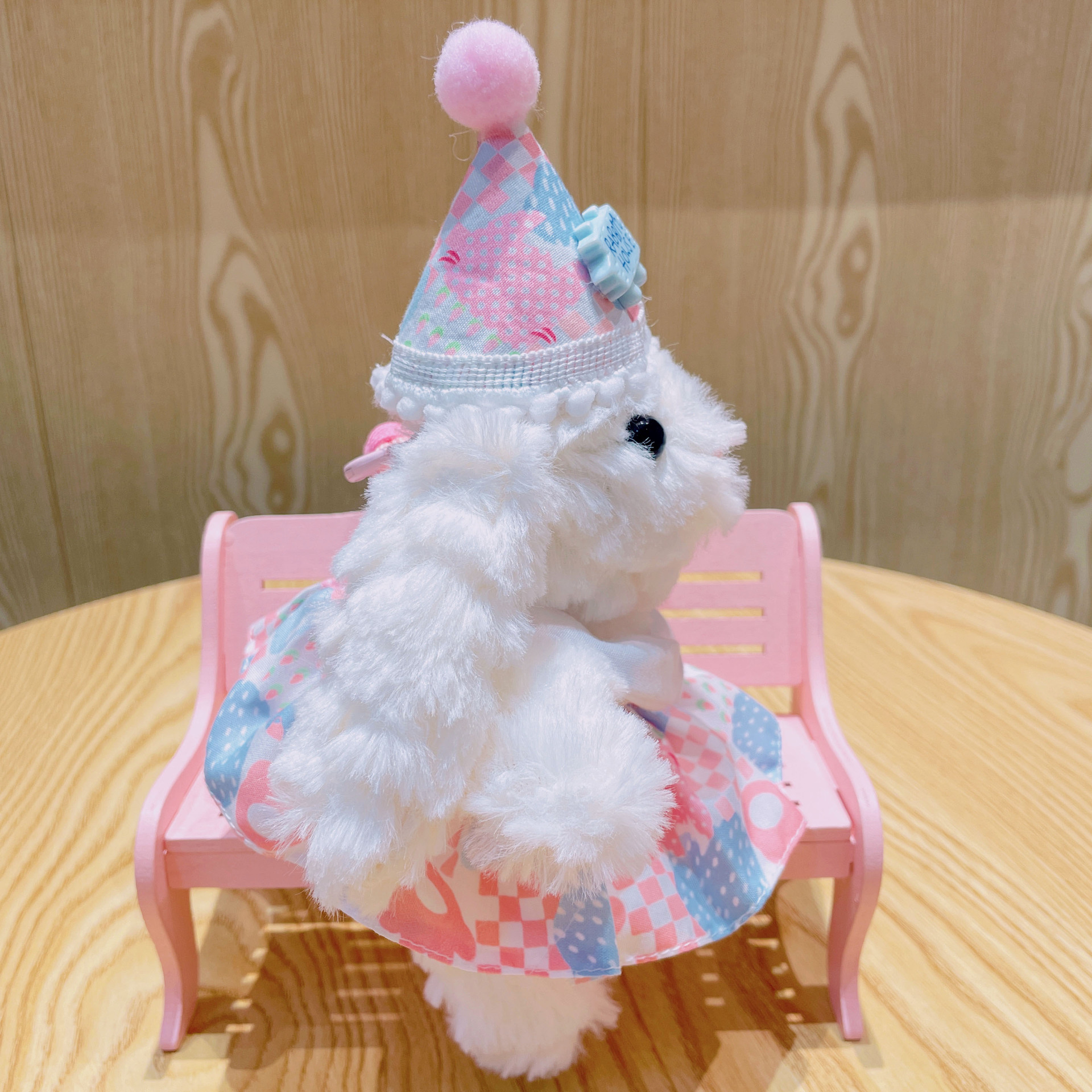 Cartoon dress-up little rabbit plush toy pendant, popular keychain, cute and girlish ins-style schoolbag pendant pic 7