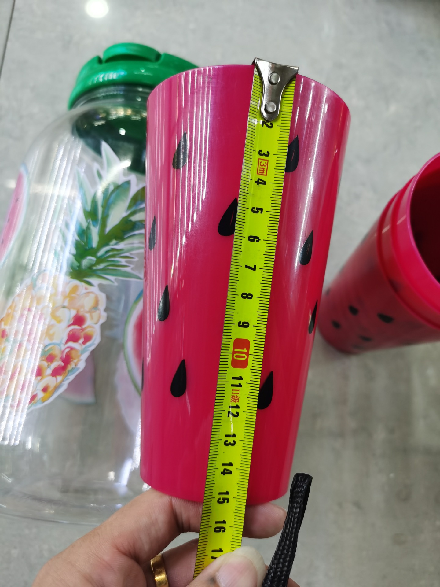 Cross-border bestseller cold water bottle set: Striped bottle, cold water bottle, plastic bar drink and juice bottle, transparent cold water bottle pic 13