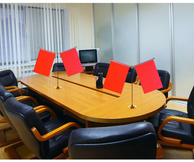 旗杆Y型小红旗办公室桌旗商务洽谈金属旗架桌面摆件旗帜可印logo详情15