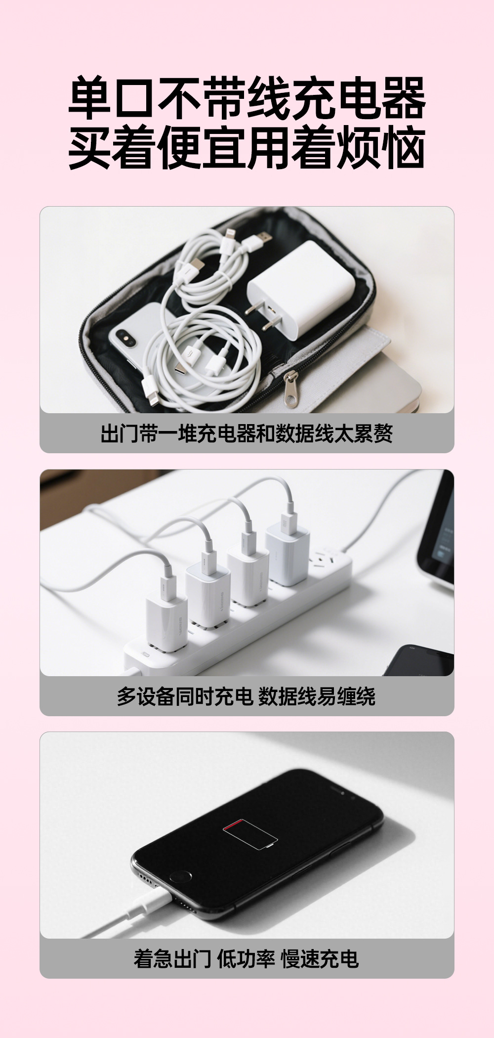The 35W gallium nitride pull-out charger with A+C port fast PD charger is suitable for Apple and Huawei mobile phone chargers pic 5