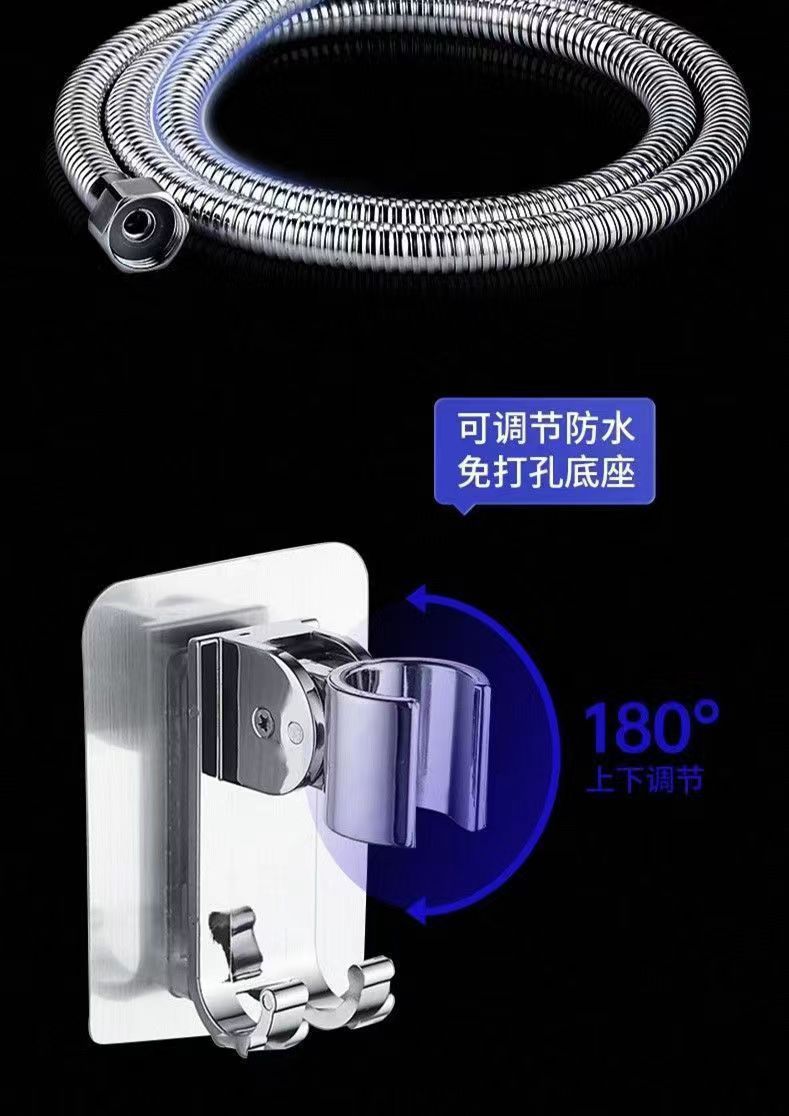 小蛮腰涡轮增压一键止水过滤花洒喷头淋浴手持家用浴室洗澡莲蓬头详情16