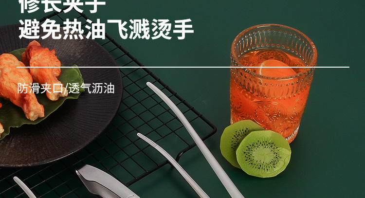 不锈钢烧烤夹韩式烤肉夹子食用牛排夹家庭自助餐烤肉夹加长面包夹详情16