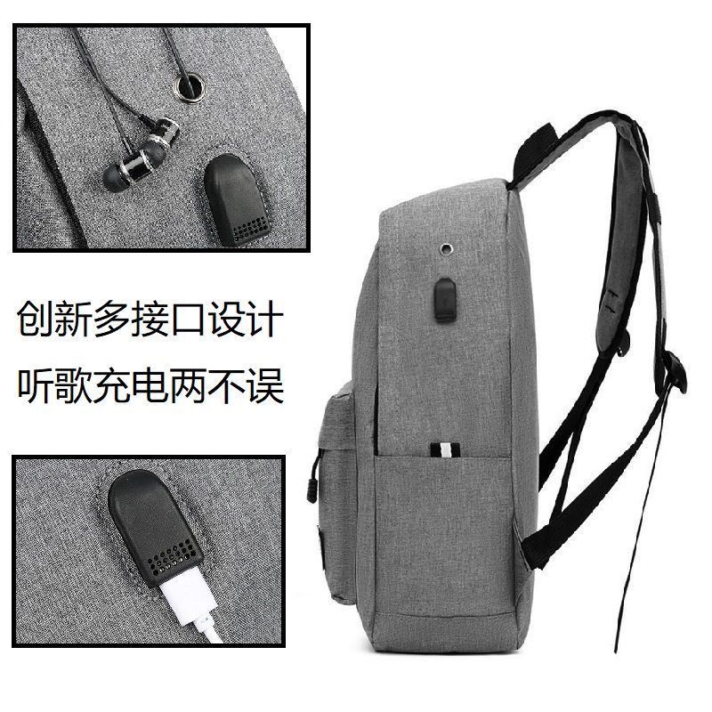 跨境大容量休闲简约牛津布双肩背包双肩韩版书包中学生旅行电脑包详情10