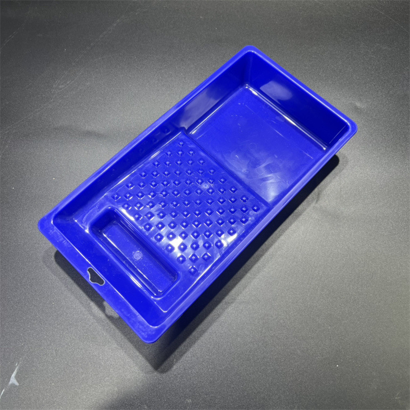 9-inch blue paint latex paint tray, thickened plastic tray, large-capacity wall painting wonder, roller painting tray pic 6