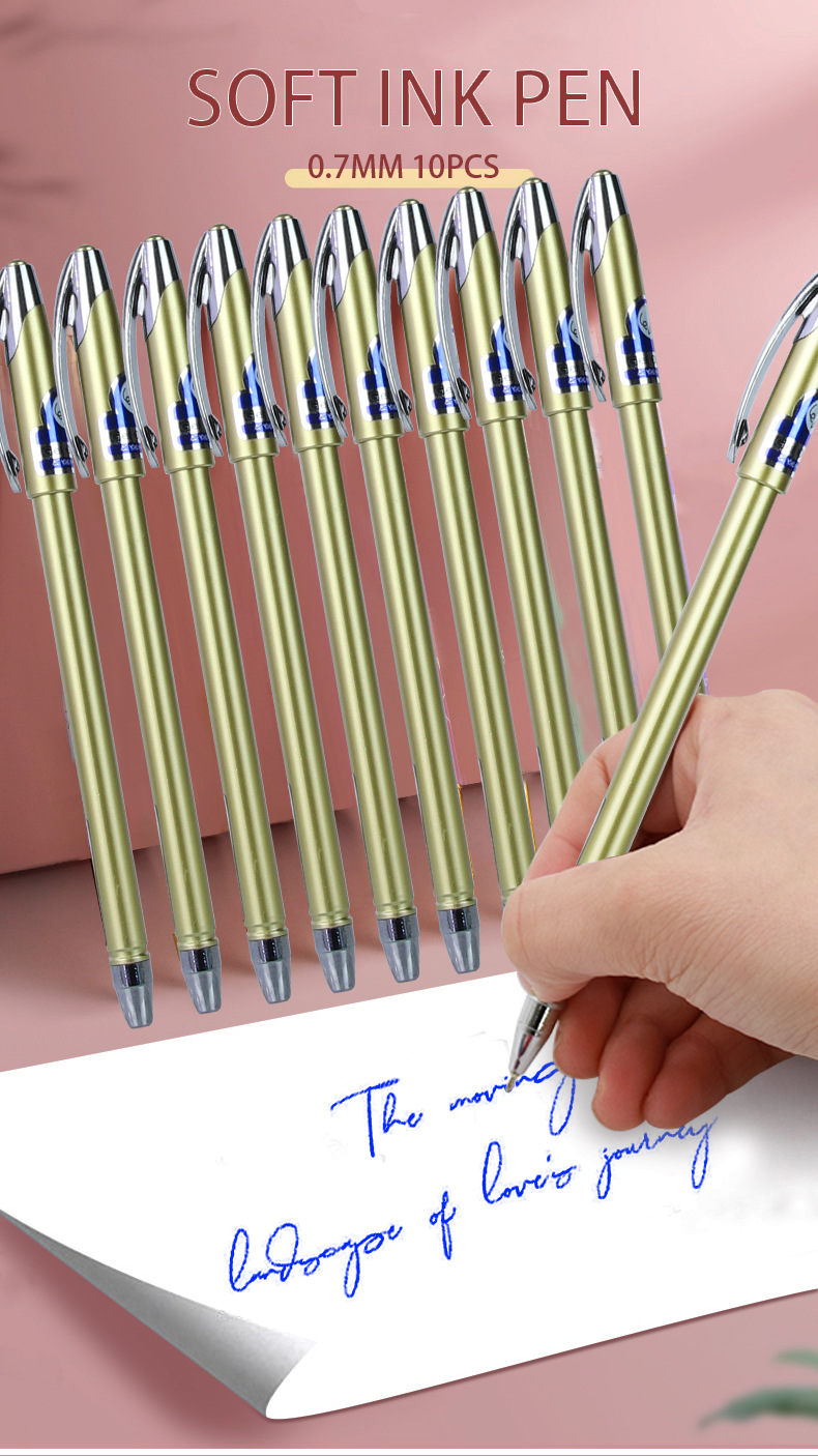 Yalong Cross-border is selling best-selling golden 0.7mm ballpoint pens, office ballpoint pens, promotional pens and stationery pic 1