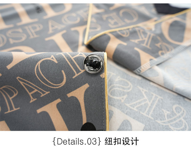 睡衣男春秋款100%纯棉长袖长裤2023新款男士夏季休闲可外穿家居服详情18