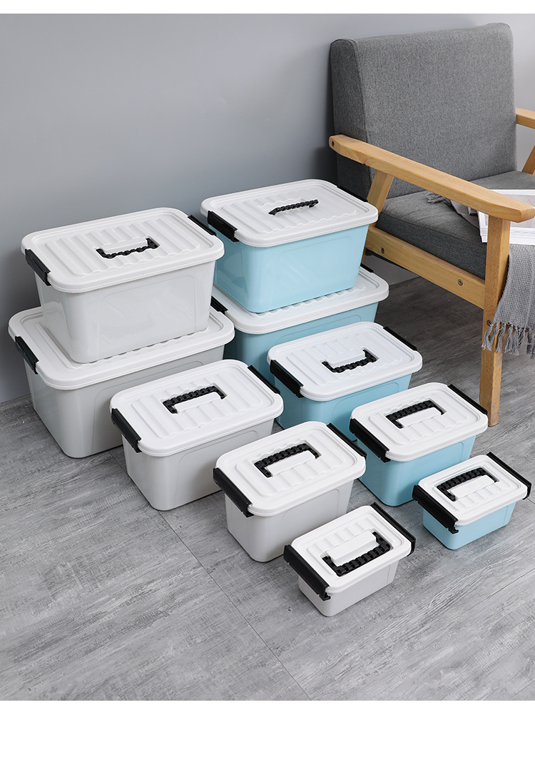 塑料收纳箱带盖衣物玩具收纳盒车载整理箱大容量床底储物箱详情16